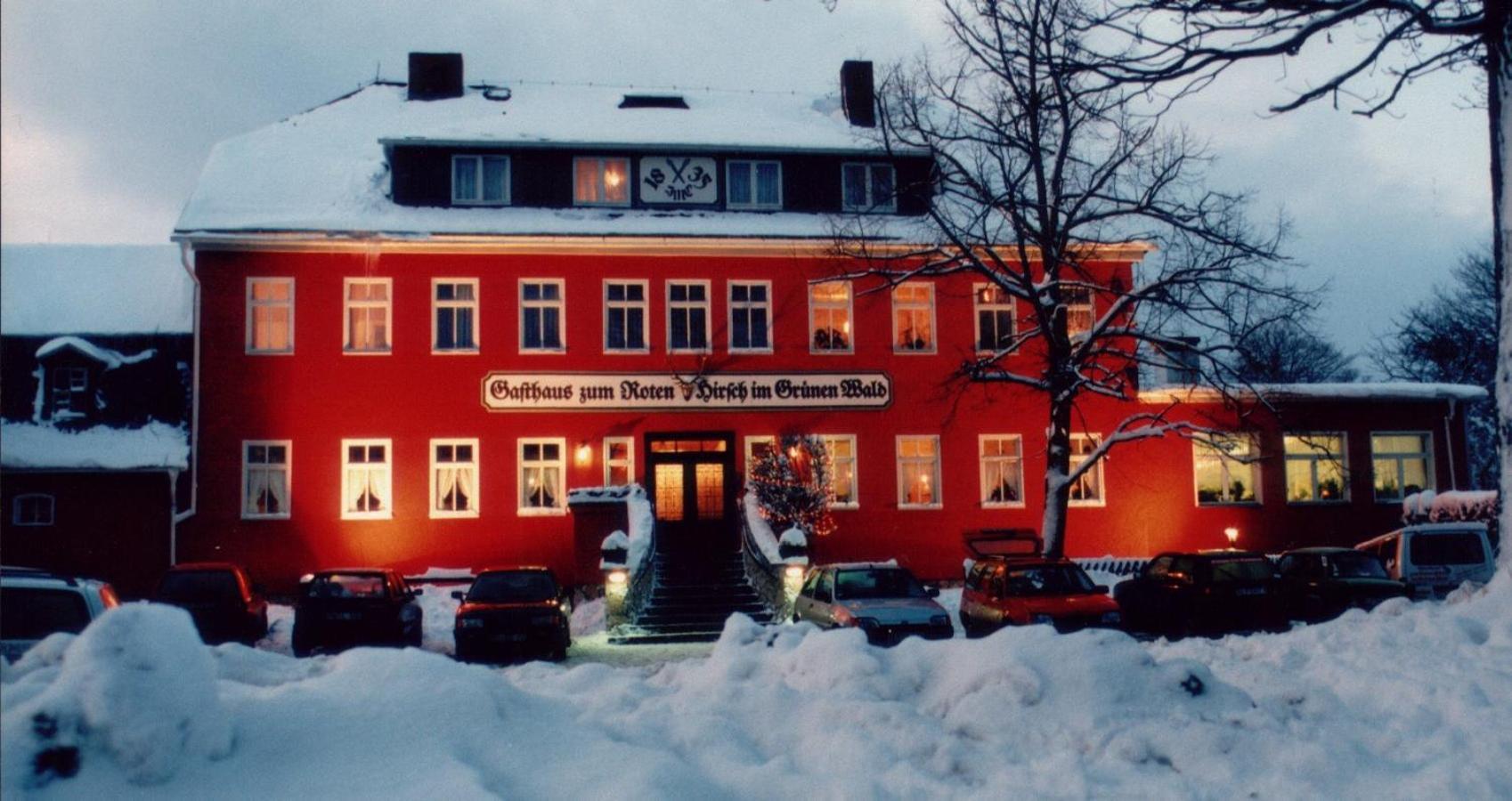 Hotel Zum Roten Hirsch im Grünen Wald Saalfeld Saale Exterior foto